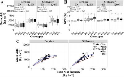 Nitrogen uptake dynamics of high and low protein wheat genotypes